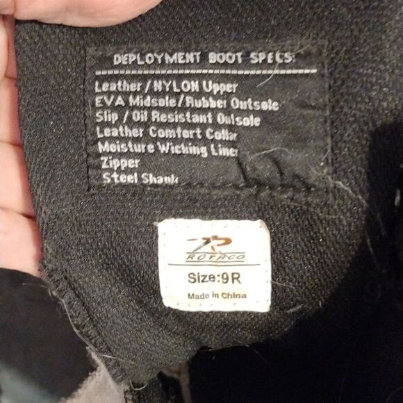 Rothco deployment boots with side zipper - Picture 3 of 5